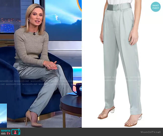 Ba&Sh Wonka Trousers worn by Amy Robach on Good Morning America
