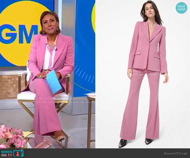 Michael Kors Wool Peak-Lapel Blazer worn by Robin Roberts on Good Morning America