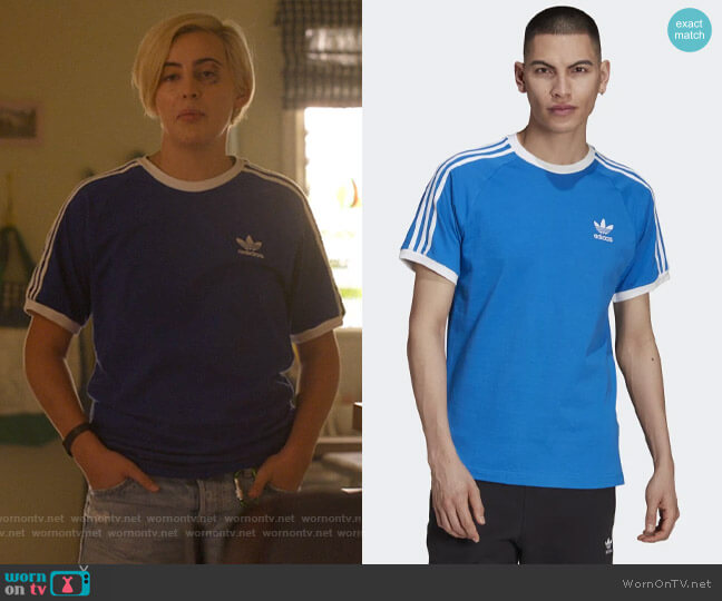 Adidas Adicolor Classics 3-Stripes Tee worn by Sarah Finley (Jacqueline Toboni) on The L Word Generation Q