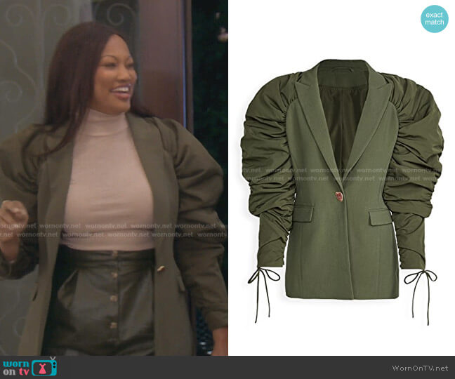 Aje Interlace Jacket worn by Garcelle Beauvais on The Real Housewives of Beverly Hills