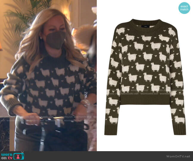 Alanui Brushed Sheep Crewneck Jumper worn by Sutton Stracke on The Real Housewives of Beverly Hills