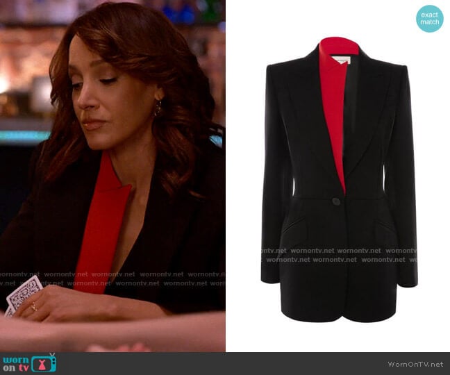 Alexander McQueen Bi-Color Wool Jacket worn by Bette Porter (Jennifer Beals) on The L Word Generation Q