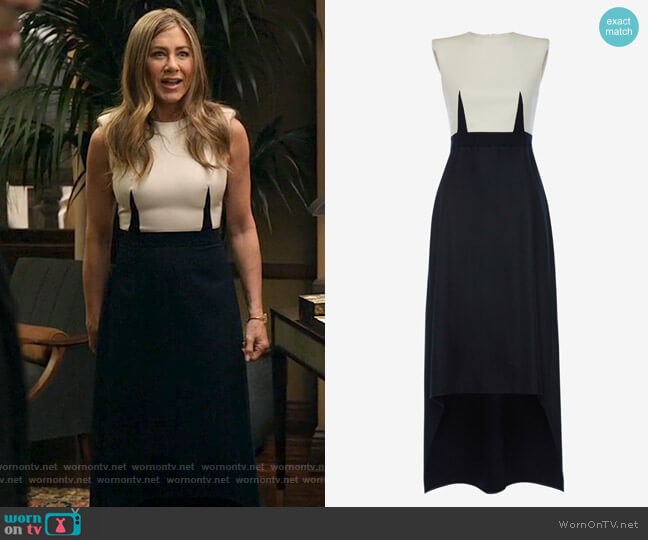 Alexander McQueen Oxbridge Flannel Tailored Dress worn by Alex Levy (Jennifer Aniston) on The Morning Show