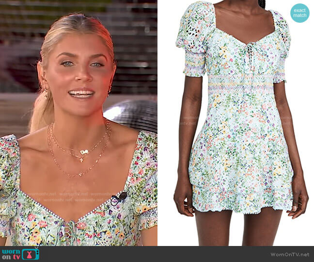 Alice + Olivia Crawford Sweetheart Puff Sleeve Mini Dress