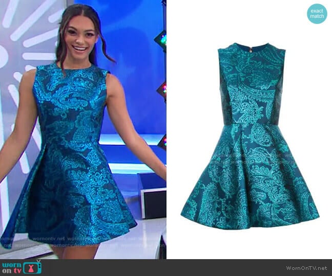 Alice + Olivia Stasia Dress worn by Alexis Gaube on The Price is Right