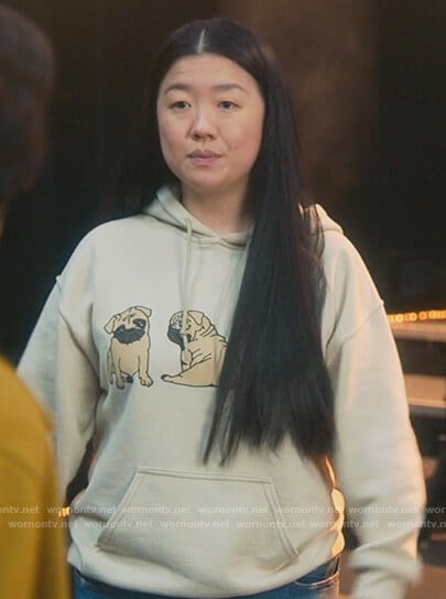 Alice’s pug graphic hoodie on Good Trouble