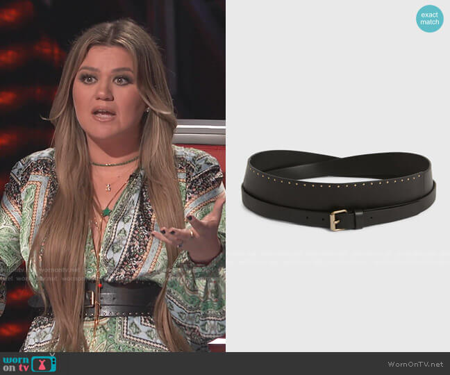 All Saints Alcor Belt worn by Kelly Clarkson on The Voice