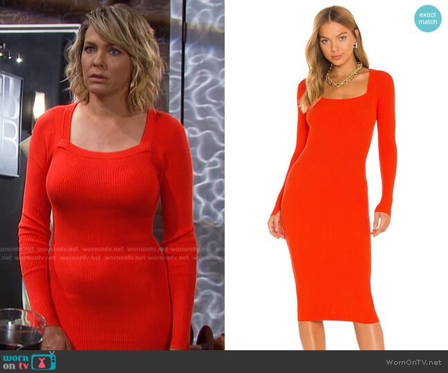 All Saints Bardi Rib Dress worn by Nicole Walker (Arianne Zucker) on Days of our Lives