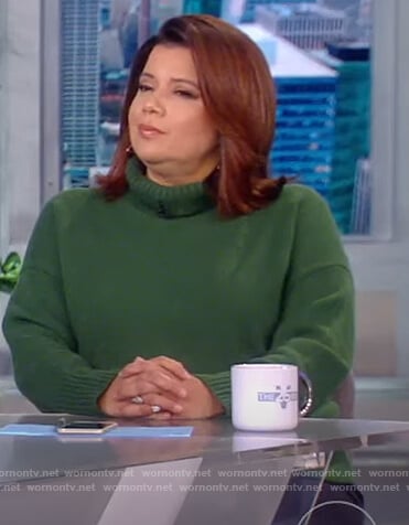 Ana’s green turtleneck sweater on The View