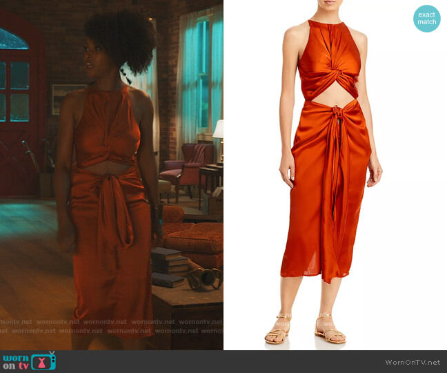 Andrea Lyamah Reni Midi Dress worn by Angela Vaughn (Yaya DaCosta) on Our Kind of People