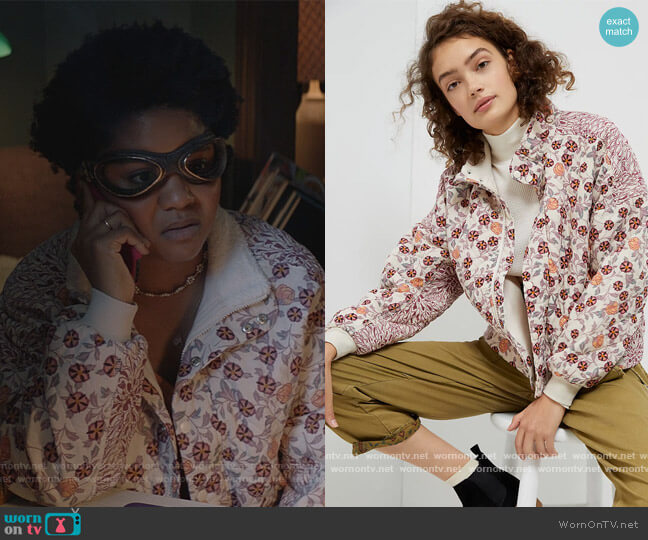 Anthropologie Gayla Quilted Jacket worn by Beth Chapel (Anjelika Washington) on Stargirl