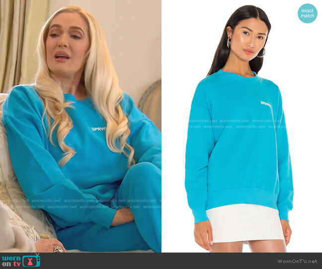 Sprwmn Small Logo Sweatshirt worn by Erika Jayne on The Real Housewives of Beverly Hills
