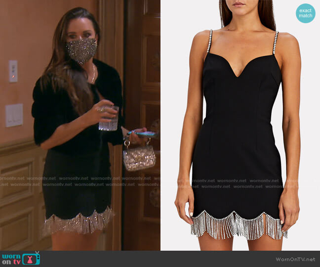 Area Crystal Fringed Mini Dress worn by Kyle Richards on The Real Housewives of Beverly Hills