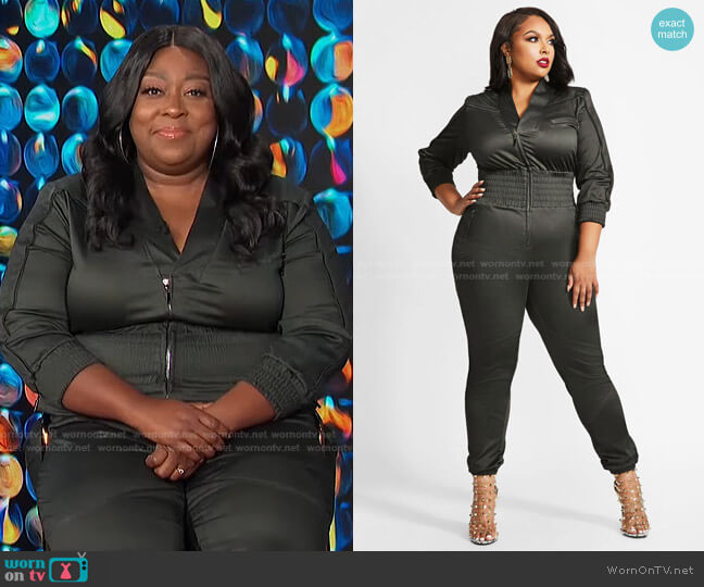 Ashley Stewart La La Anthony Jumpsuit worn by Loni Love on E! News