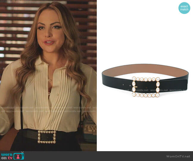 B-Low The Belt Joan Imitation Pearl Buckle Belt worn by Fallon Carrington (Elizabeth Gillies) on Dynasty