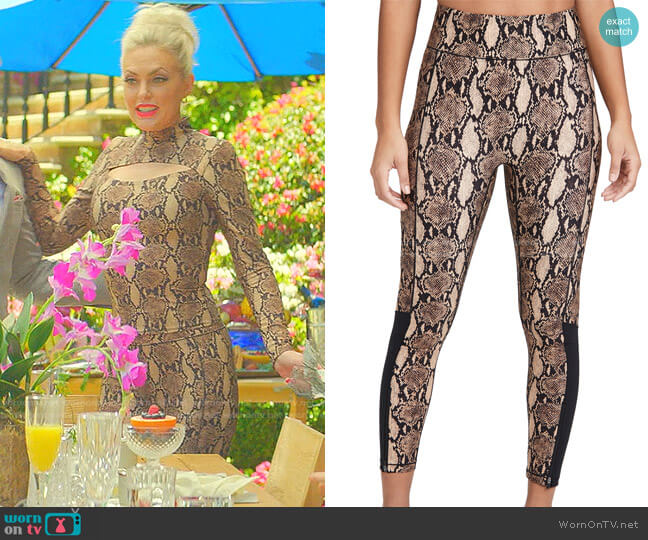 Bandier x A.L.C. High Waisted Legging With Front Zip worn by Alexis Carrington (Elaine Hendrix) on Dynasty