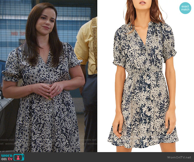 Ba&sh Maia Mini Dress worn by Amy Santiago (Melissa Fumero) on Brooklyn Nine-Nine