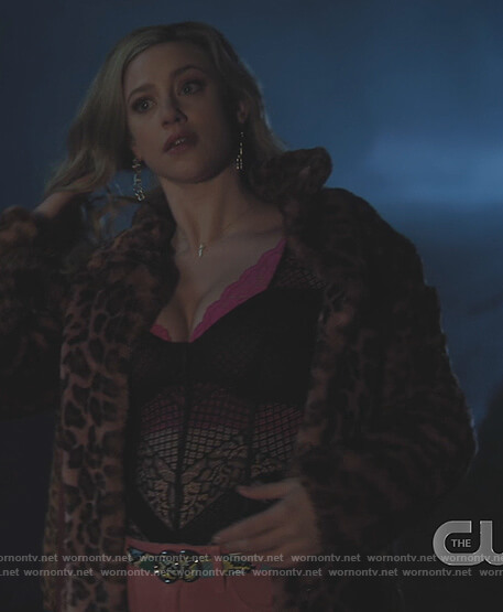 Betty’s black lace bodysuit on Riverdale