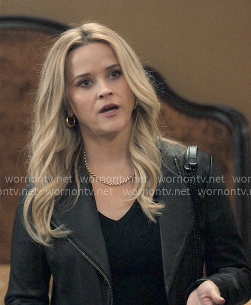 Bradley’s leather jacket on The Morning Show