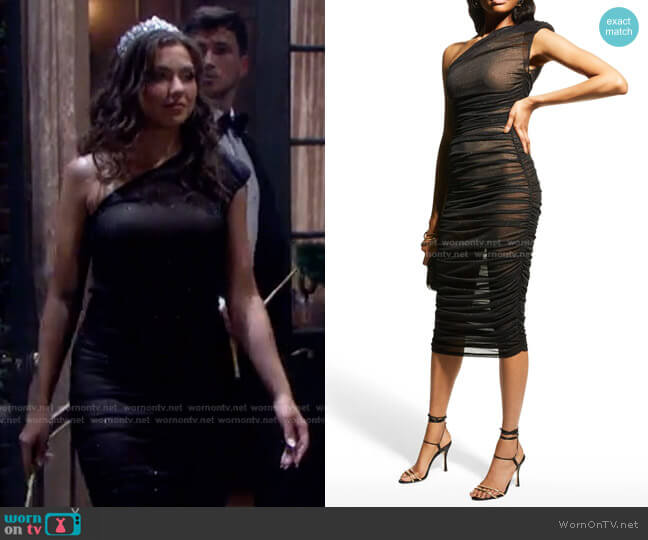 Bronx and Banco Maya One-Shoulder Ruched Dress worn by Ciara Brady (Victoria Konefal) on Days of our Lives