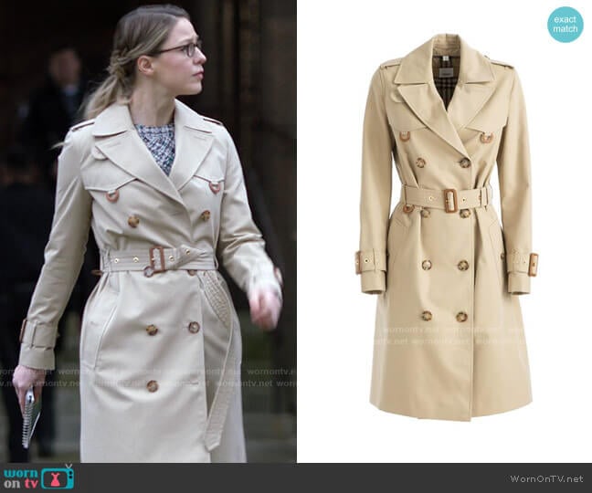 Burberry Islington Trench worn by Kara Danvers (Melissa Benoist) on Supergirl