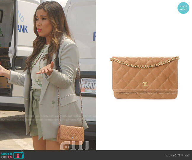 Chanel Quilted Wallet On Chain Bag worn by Cristal Jennings (Daniella Alonso) on Dynasty