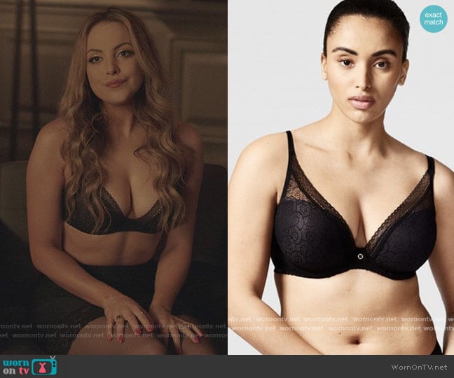 Chantelle Festivite Lace Plunge Bra worn by Fallon Carrington (Elizabeth Gillies) on Dynasty