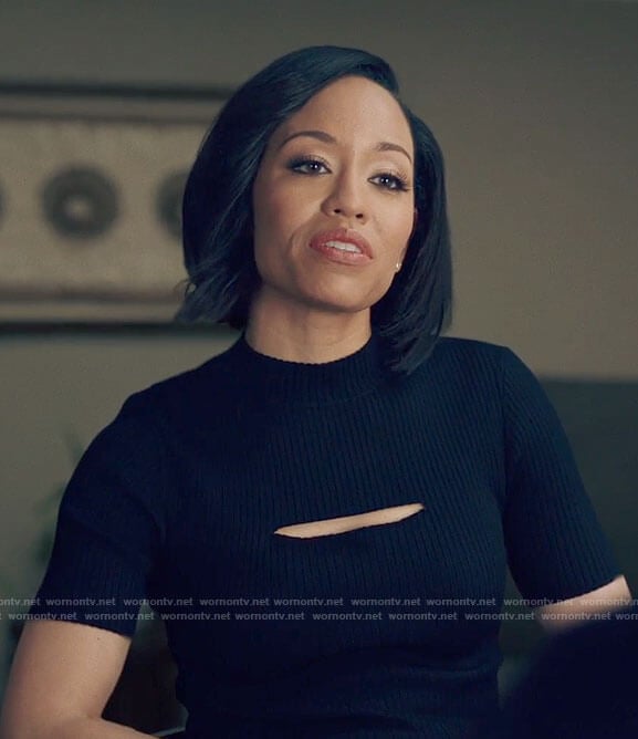 Charley’s black cutout top on Queen Sugar