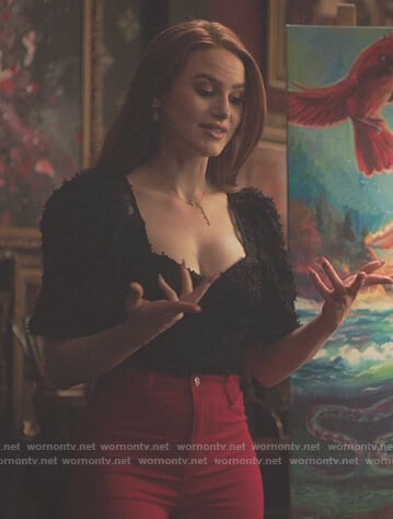 Cheryl’s black tulle top on Riverdale