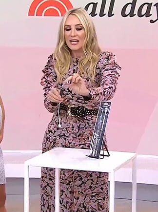 Chassie Post’s floral ruched midi dress on Today
