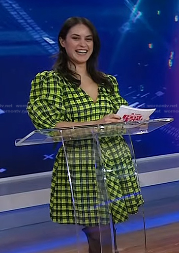 Donna’s green plaid dress on Today