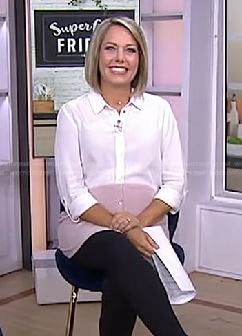 Dylan’s two-tone maternity shirt tunic on Today