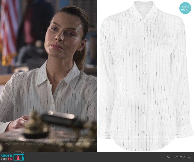 Equipment Eclypse silk shirt worn by Chloe Decker (Lauren German) on Lucifer