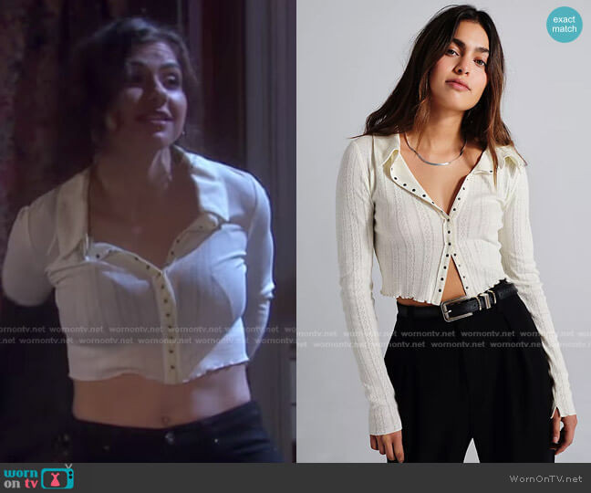 Free People On The Road Cardi worn by Ciara Brady (Victoria Konefal) on Days of our Lives