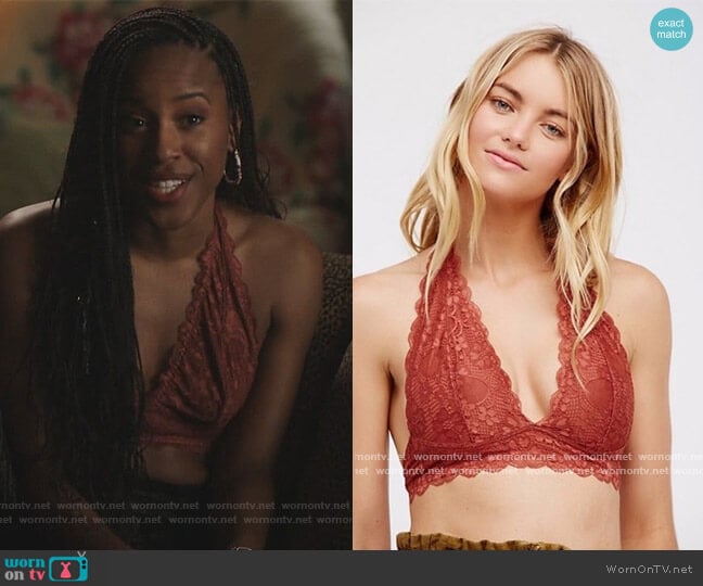 Free People Galloon Lace Halter Bra