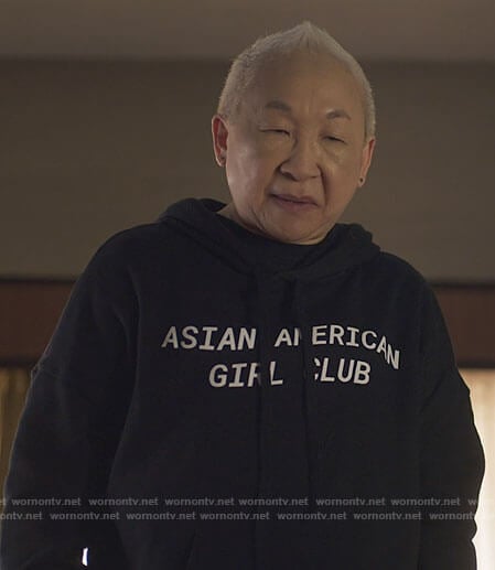 Grandma’s Asian American Girl Club hoodie on Awkwafina is Nora From Queens