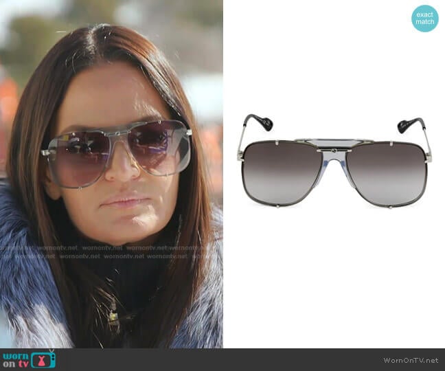 Gucci Aviator Sunglasses worn by Lisa Barlow on The Real Housewives of Salt Lake City