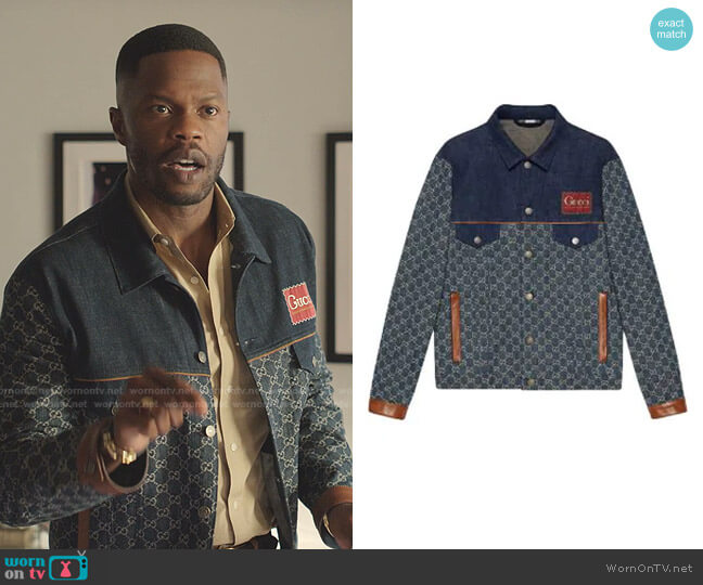Eco Organic Denim Jacket Gucci worn by Jeff Colby (Sam Adegoke) on Dynasty
