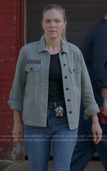 Hailey’s army jacket on Chicago PD