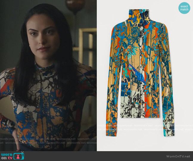H&M Wool Jersey Turtleneck Top worn by Veronica Lodge (Camila Mendes) on Riverdale