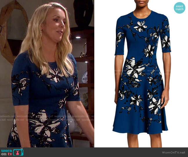 Jason Wu Floral Fit-&-Flare Midi Dress