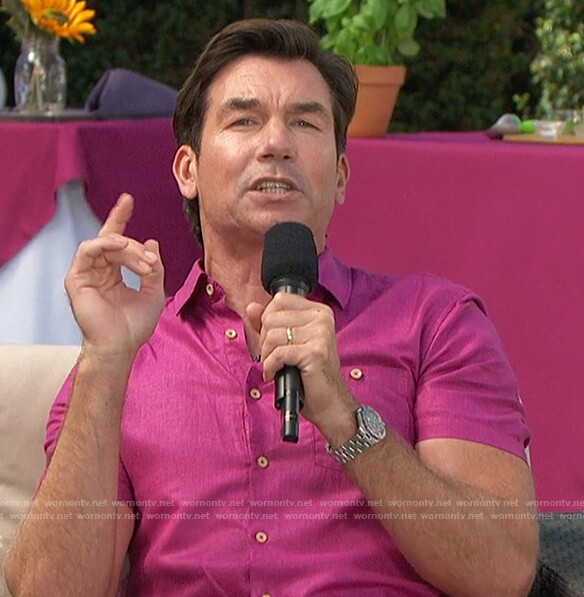 Jerry’s purple button down shirt on The Talk