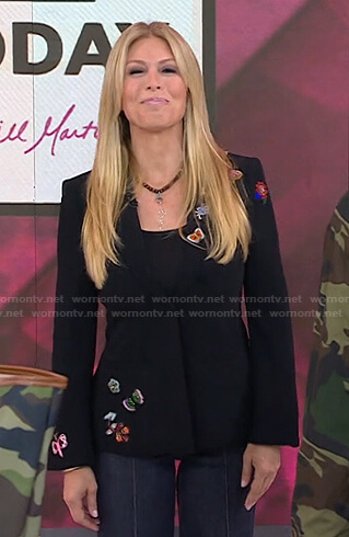 Jill’s black embellished blazer on Today