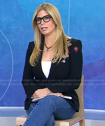 Jill’s black embellished blazer on Today