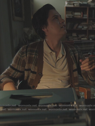 Jughead’s plaid cardigan on Riverdale