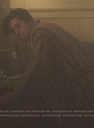 Jugheads stripe robe on Riverdale