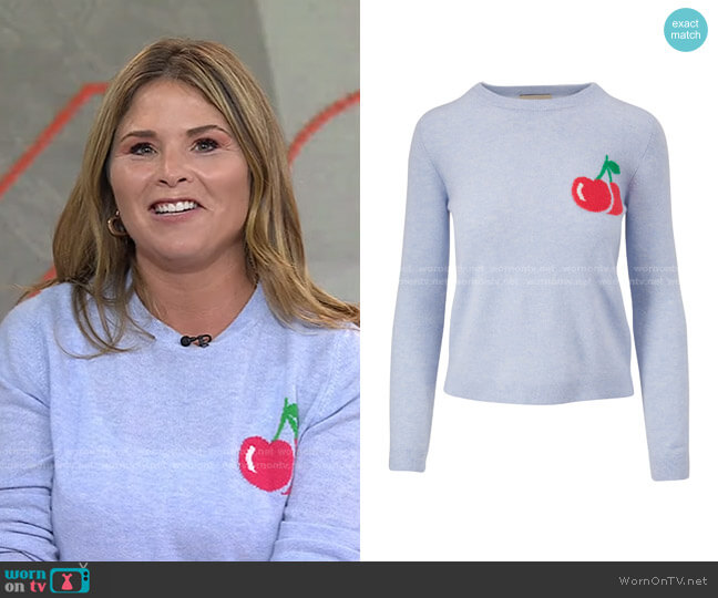 Jumper 1234 Cherry Knit Jumper worn by Jenna Bush Hager on Today