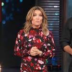 Kit’s black and pink floral dress on Access Hollywood