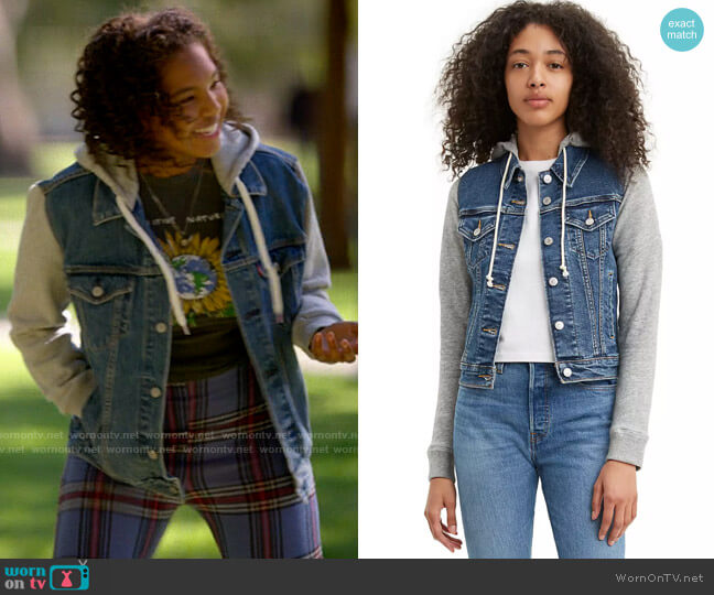Levis Hybrid Original Trucker Jacket worn by Angelica Porter-Kennard  on The L Word Generation Q