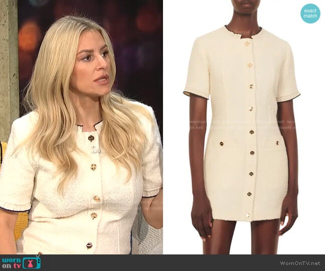 Sandro Molly Patch Pocket Dress worn by Morgan Stewart on E! News